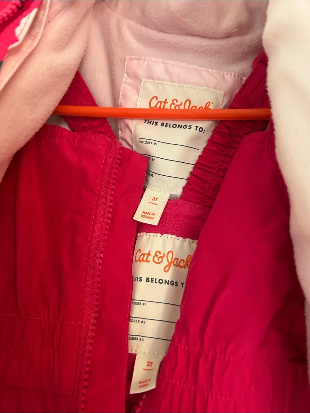 Cat & Jack Pink Floral Puffer Jacket and Snow Pants Set
